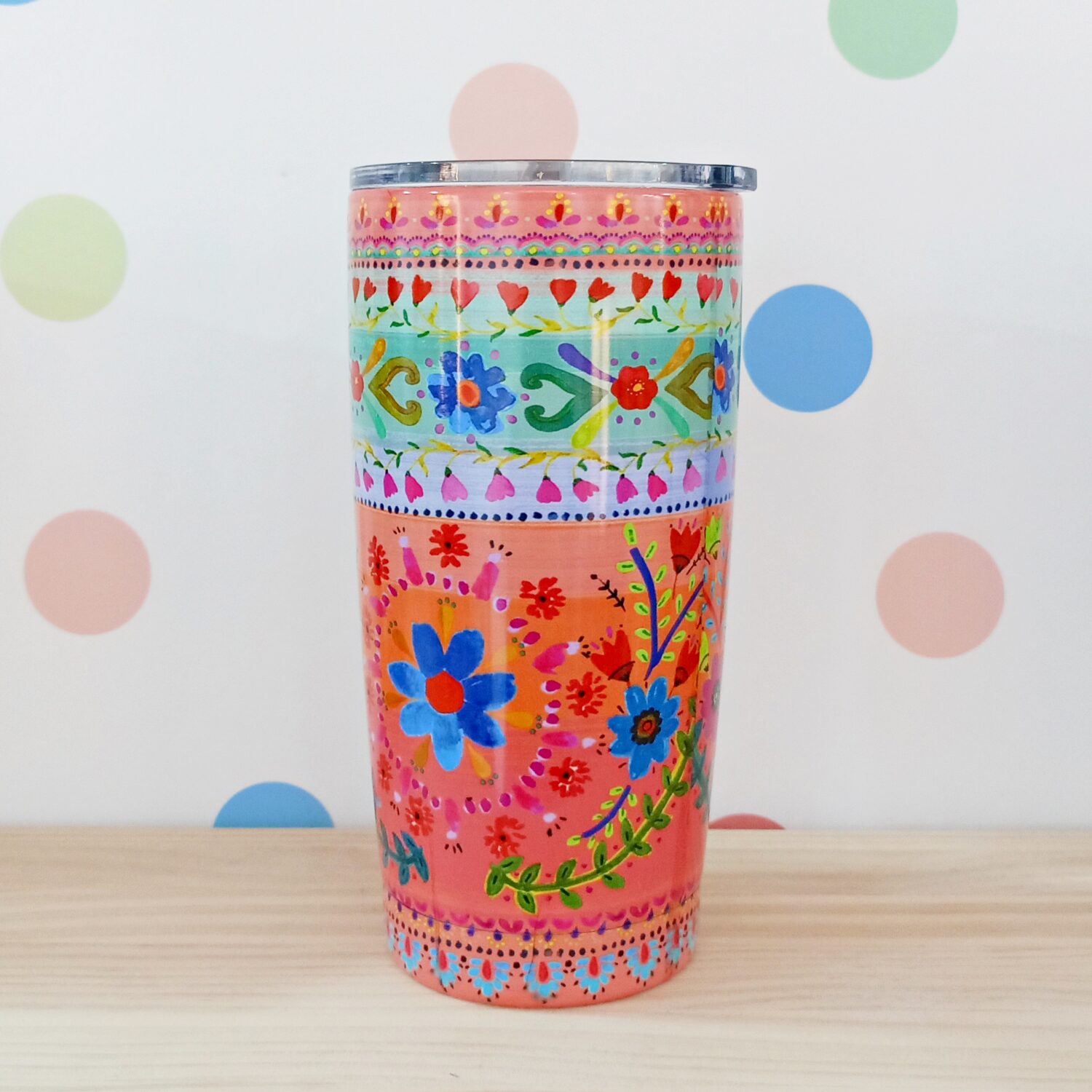 Vaso térmico Peach mint borders