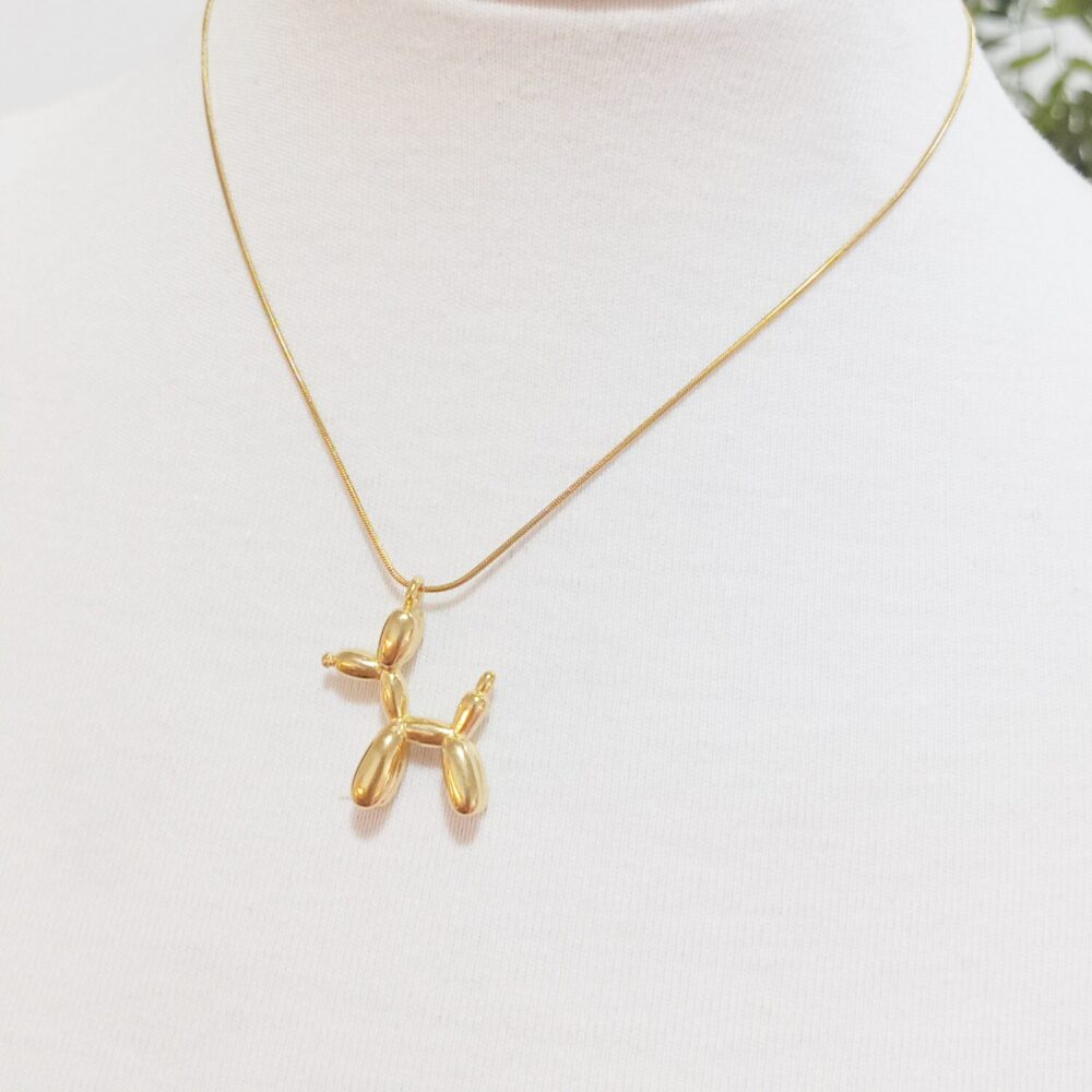 Colgante Perrito salchicha relieve (dorado)