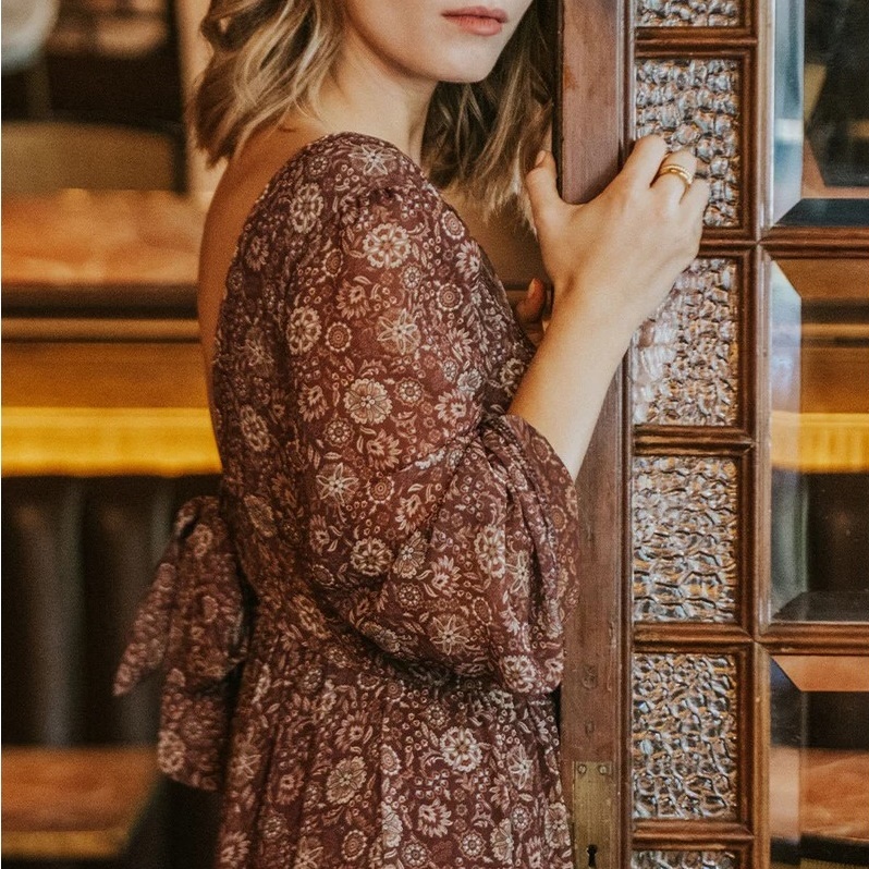 Vestido Alejandra granate