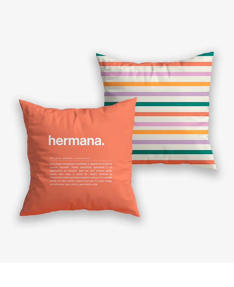 Alternative view of Funda Cojín "Hermana"