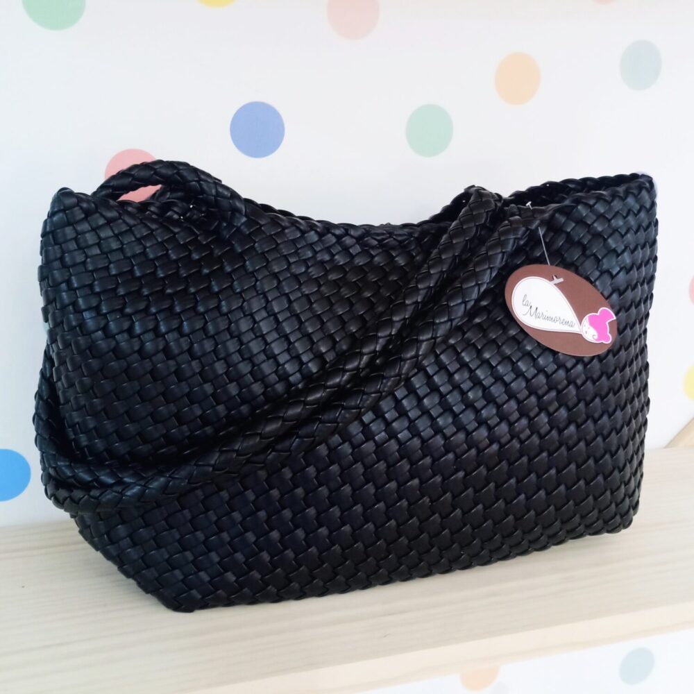 Bolso trenzado negro