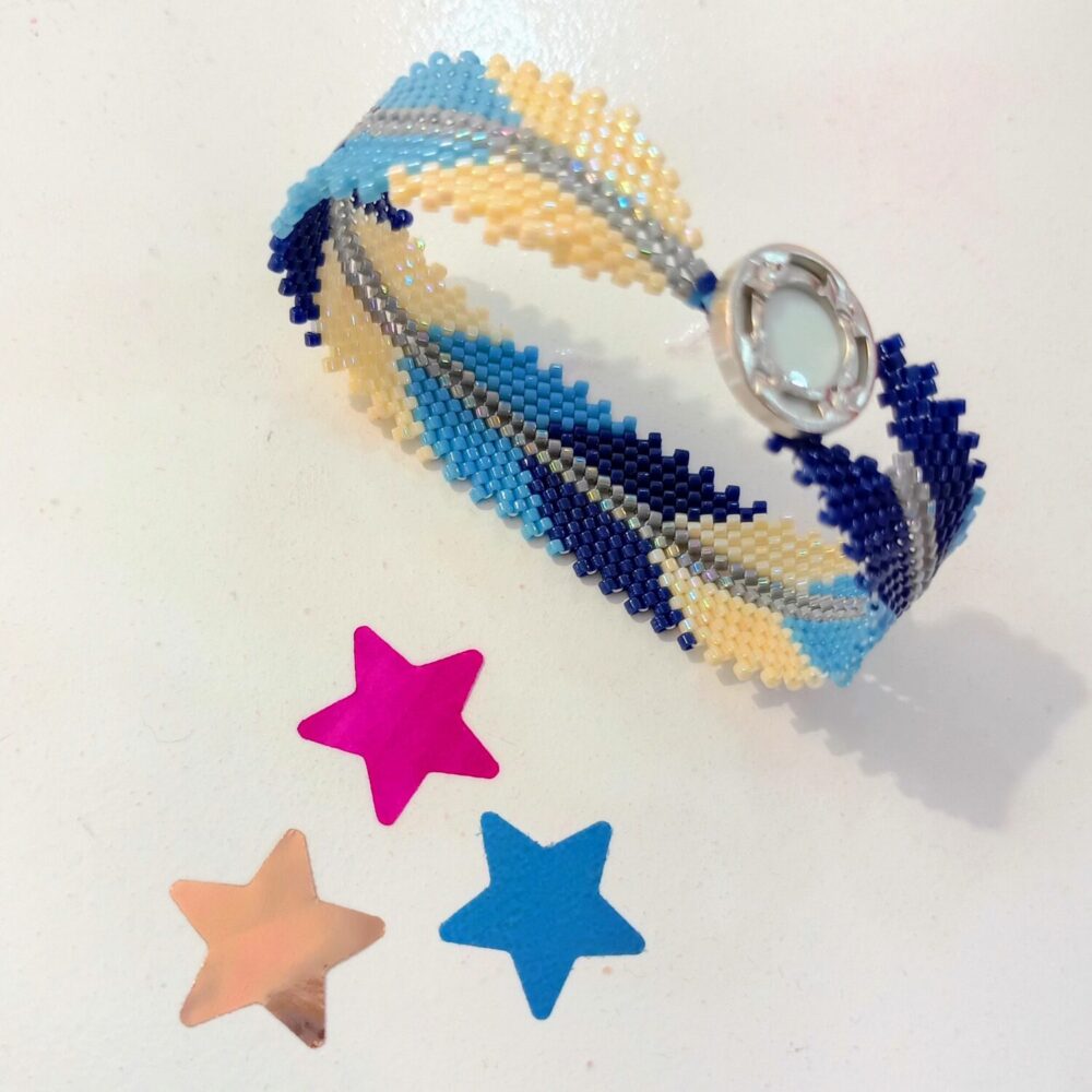 Alternative view of Brazalete flecha delica Miyuki (azul)