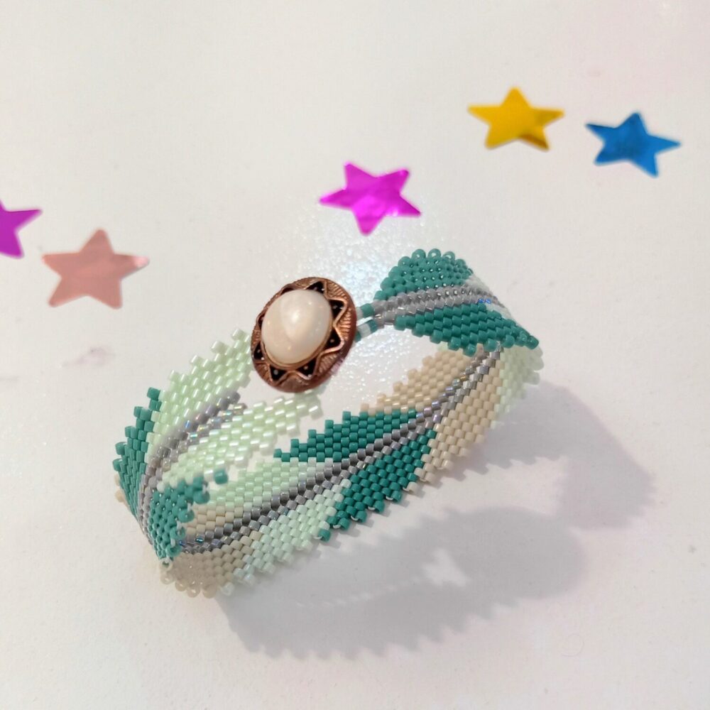 Brazalete flecha delica Miyuki (mint)