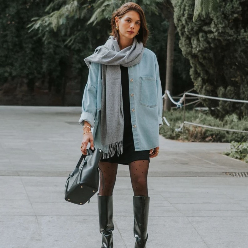 Foulard cashmere (gris claro)