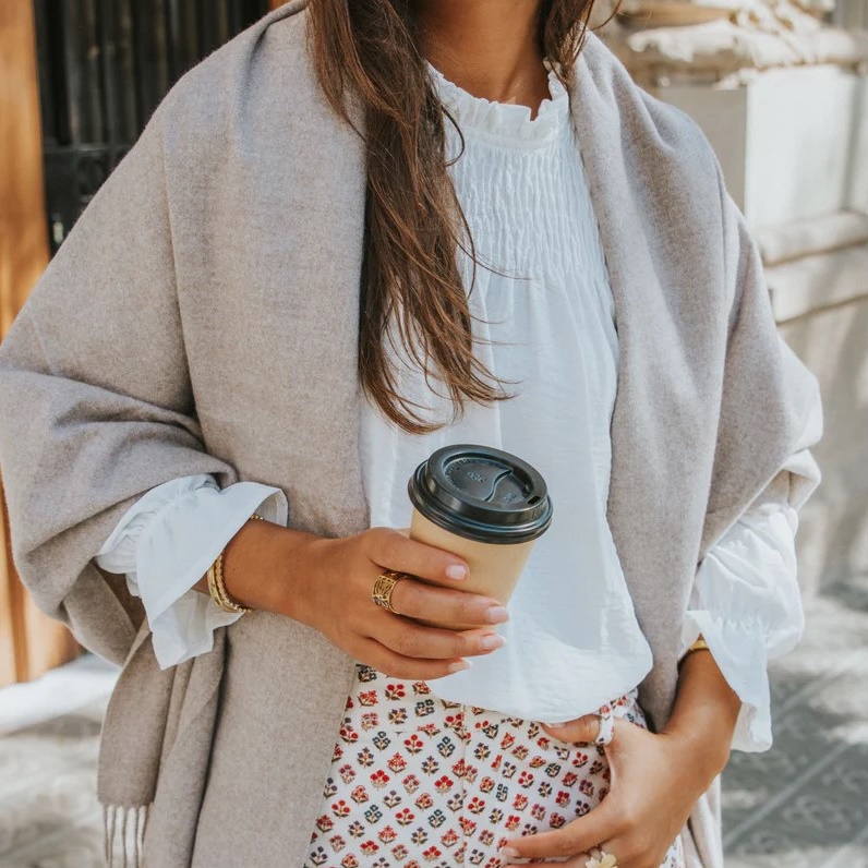 Foulard cashmere (marrón)