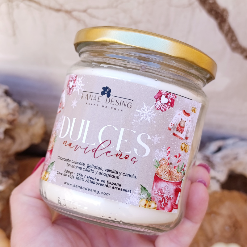 Alternative view of Vela aromática 260g y 150g "Dulces navideños"