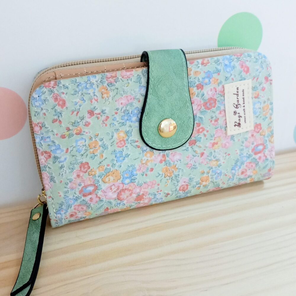 Billetera flores liberty (mint)