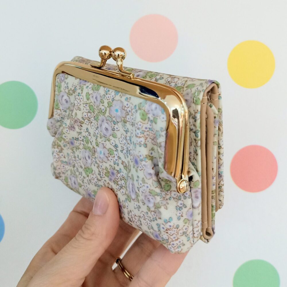 Alternative view of Billetera + monedero clip flores liberty (lila)