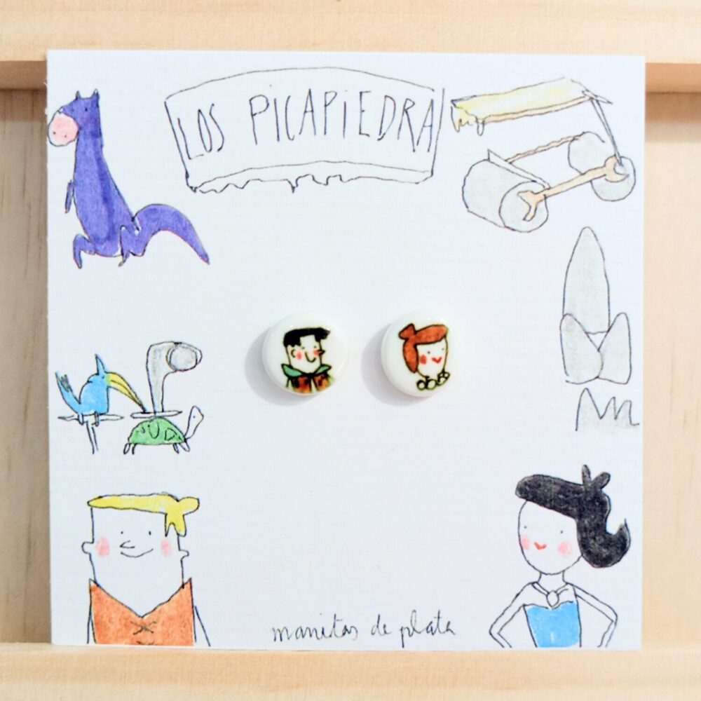 Pendientes lenteja Los Picapiedra