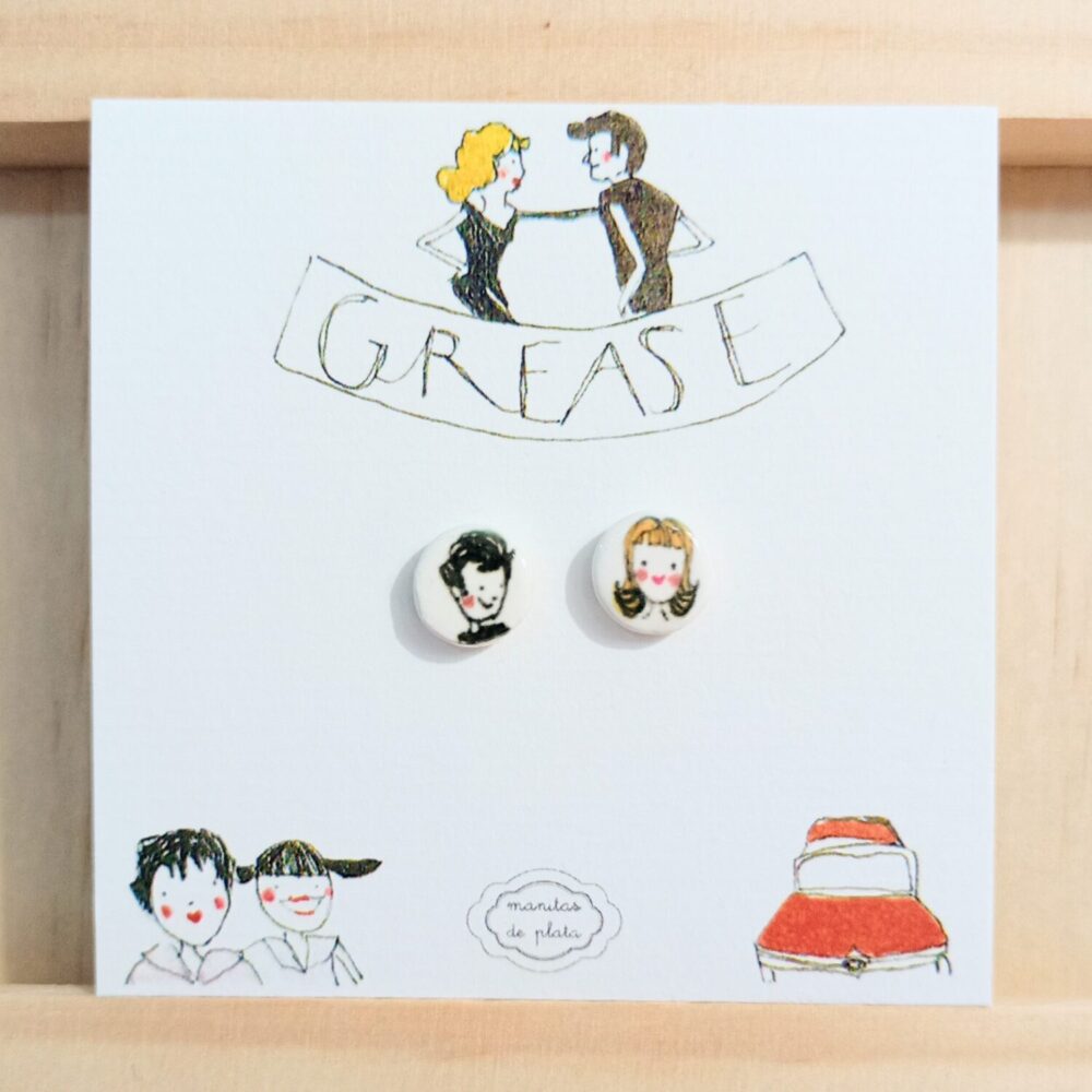 Pendientes lenteja Grease