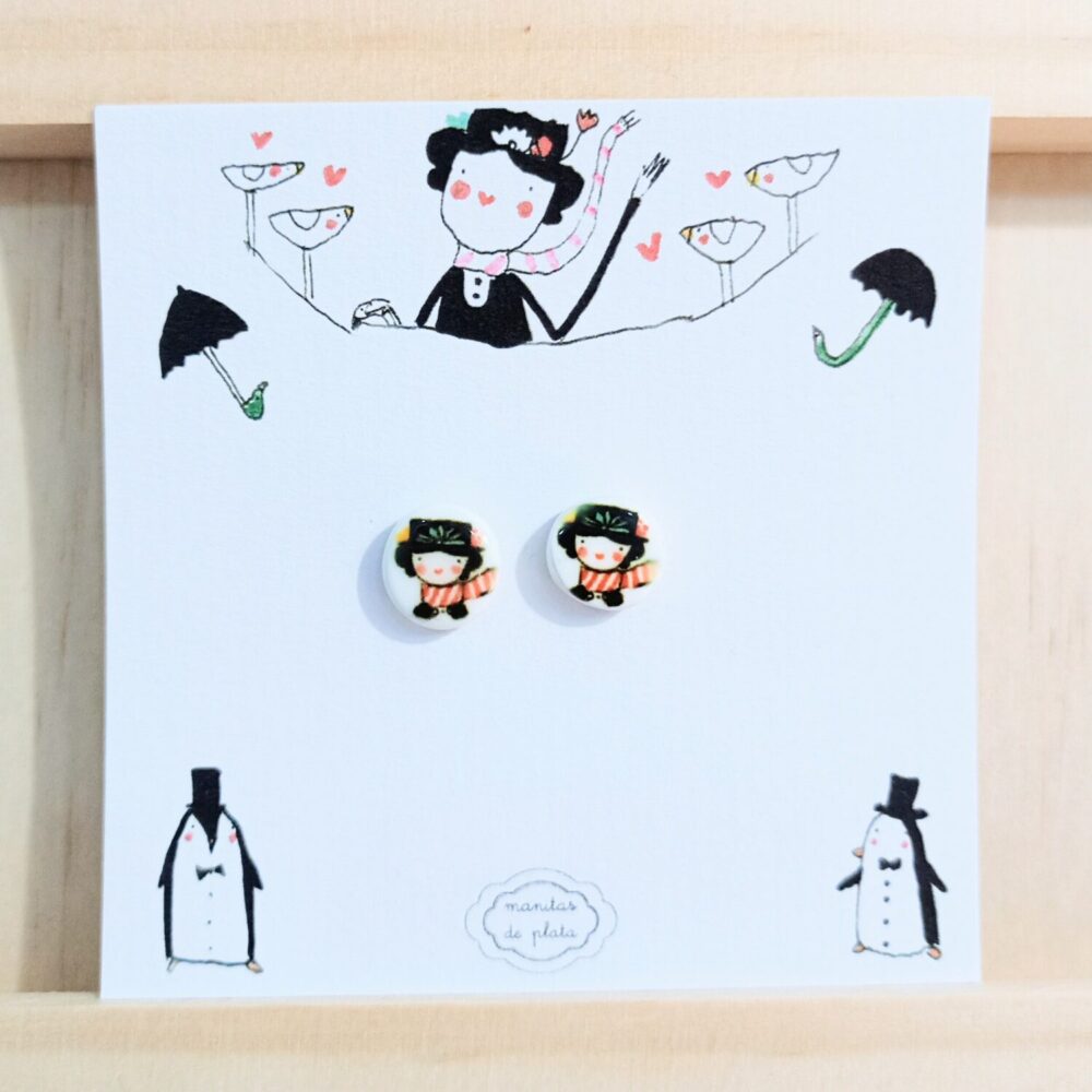 Pendientes lenteja Mary Poppins