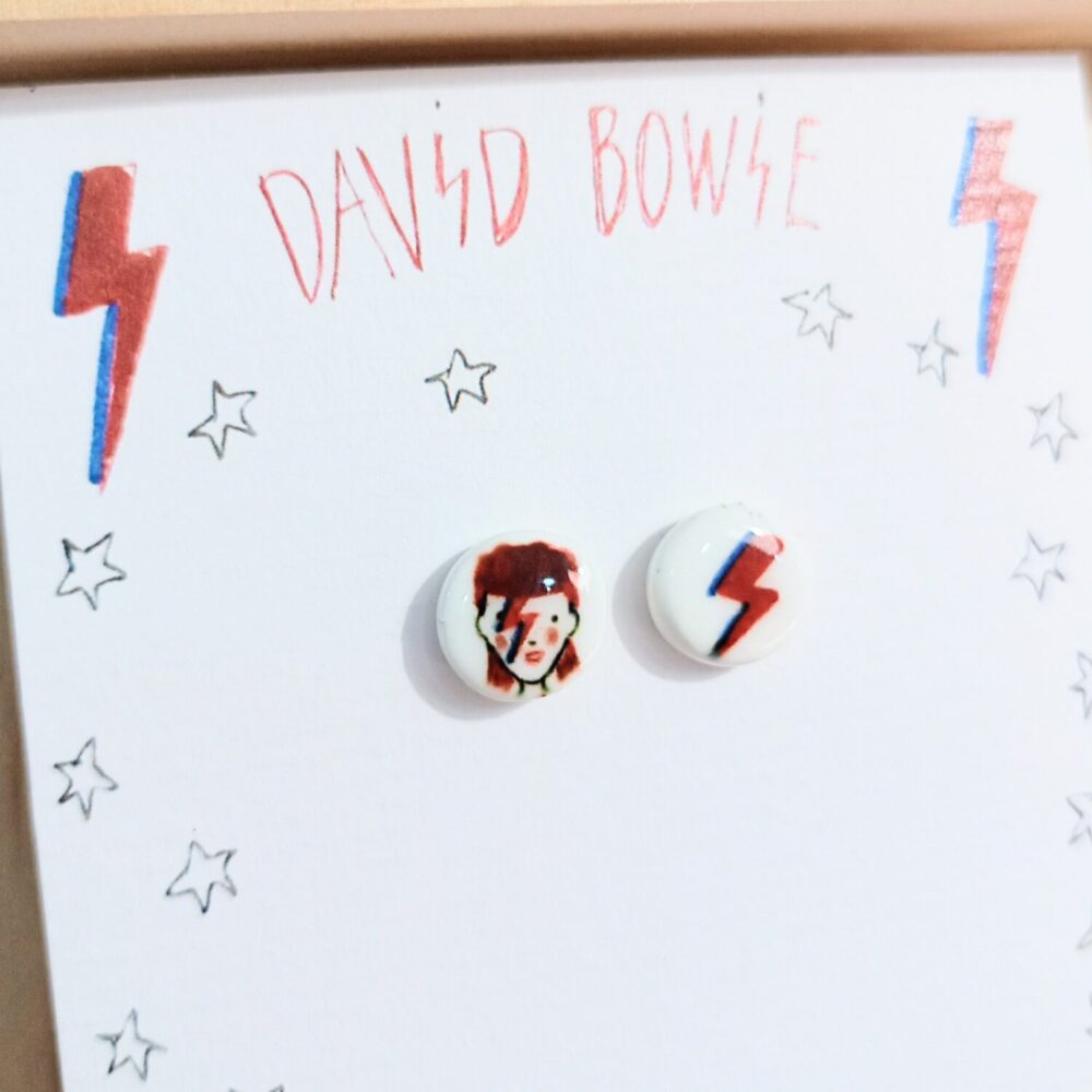 Pendientes lenteja David Bowie