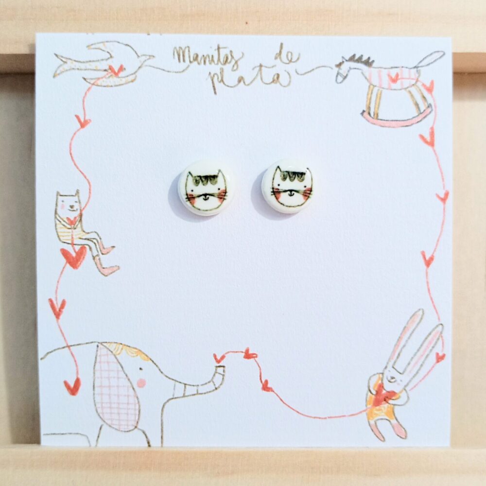 Pendientes lenteja Gatos