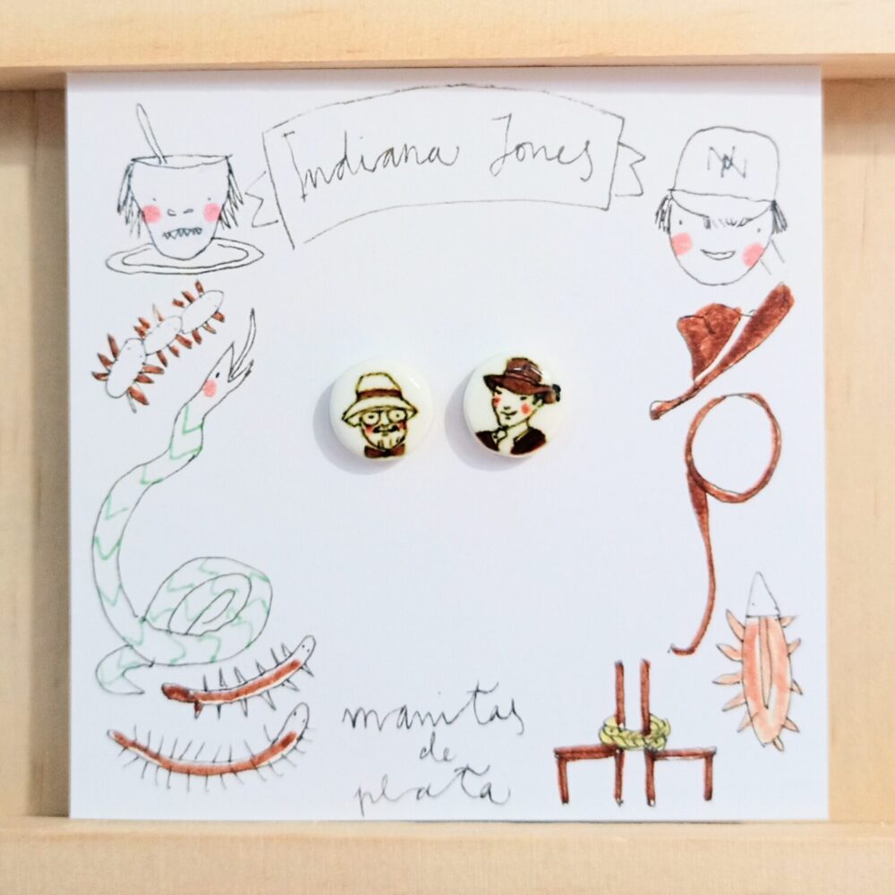 Pendientes lenteja Indiana Jones
