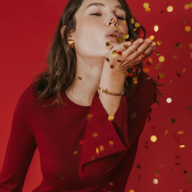 Vestido Bella granate