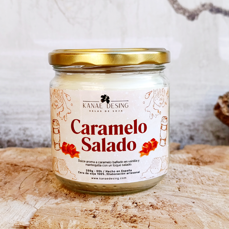 Vela aromática 260g y 150g "Caramelo salado"