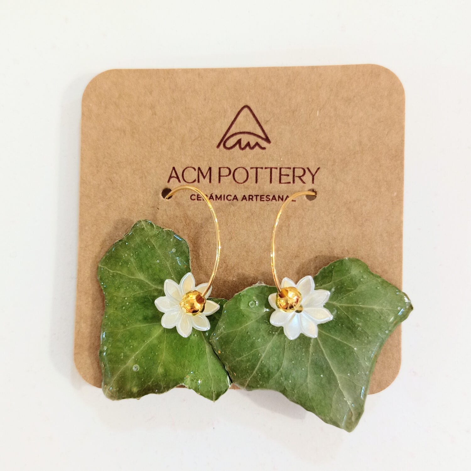 Pendientes flor natural Yedras (peque)