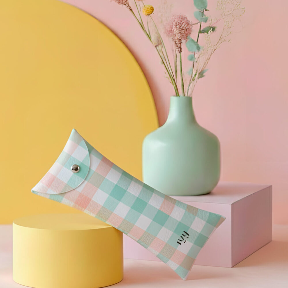 Funda de gafas Cuadros azules