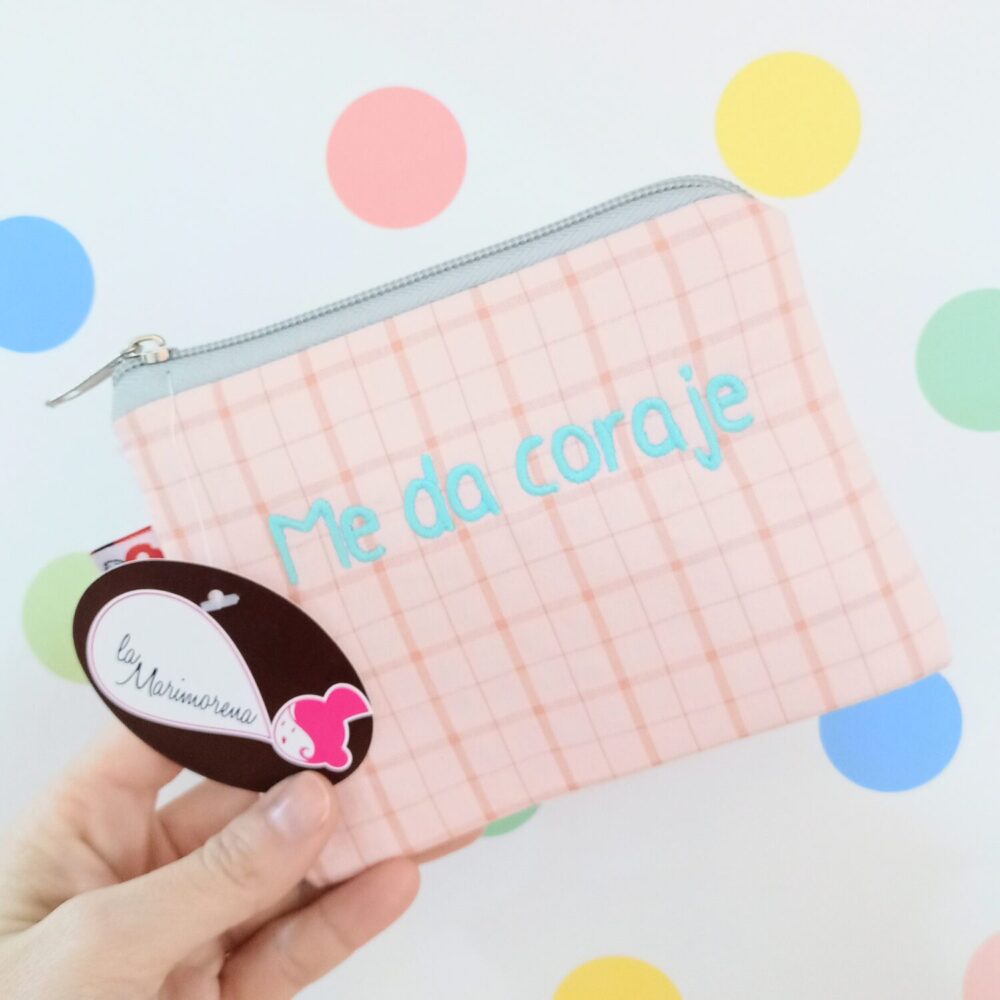 Monedero o Neceser "Me da coraje" (rosa claro)