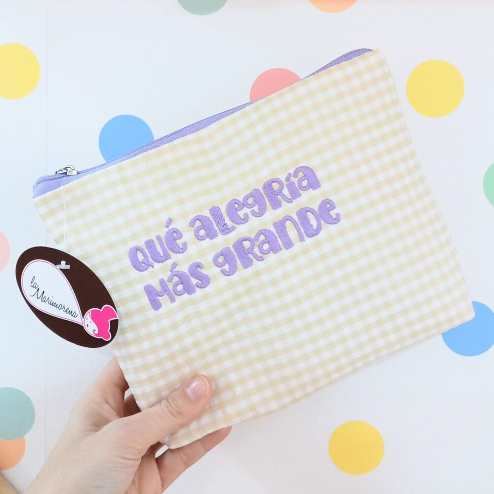 Monedero o Neceser "Qué alegría más grande"