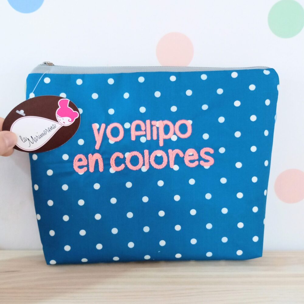 Monedero o Neceser "Yo flipo en colores"