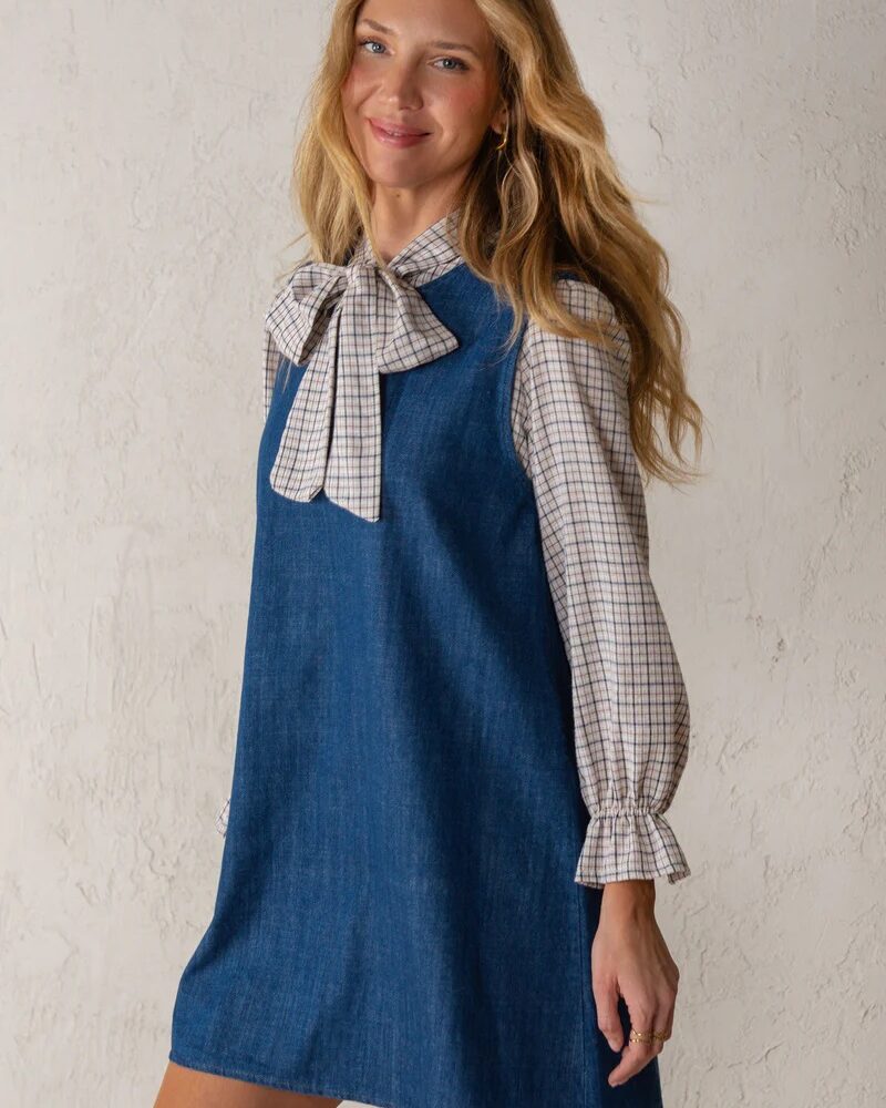 Alternative view of Vestido Gala denim medio