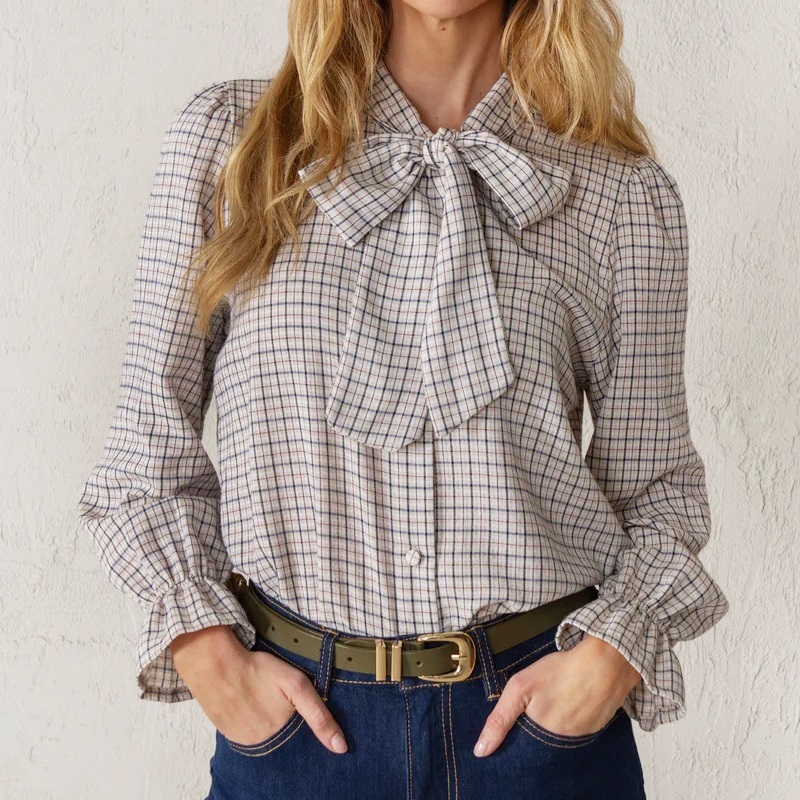 Camisa Carlota cuadros (azul)