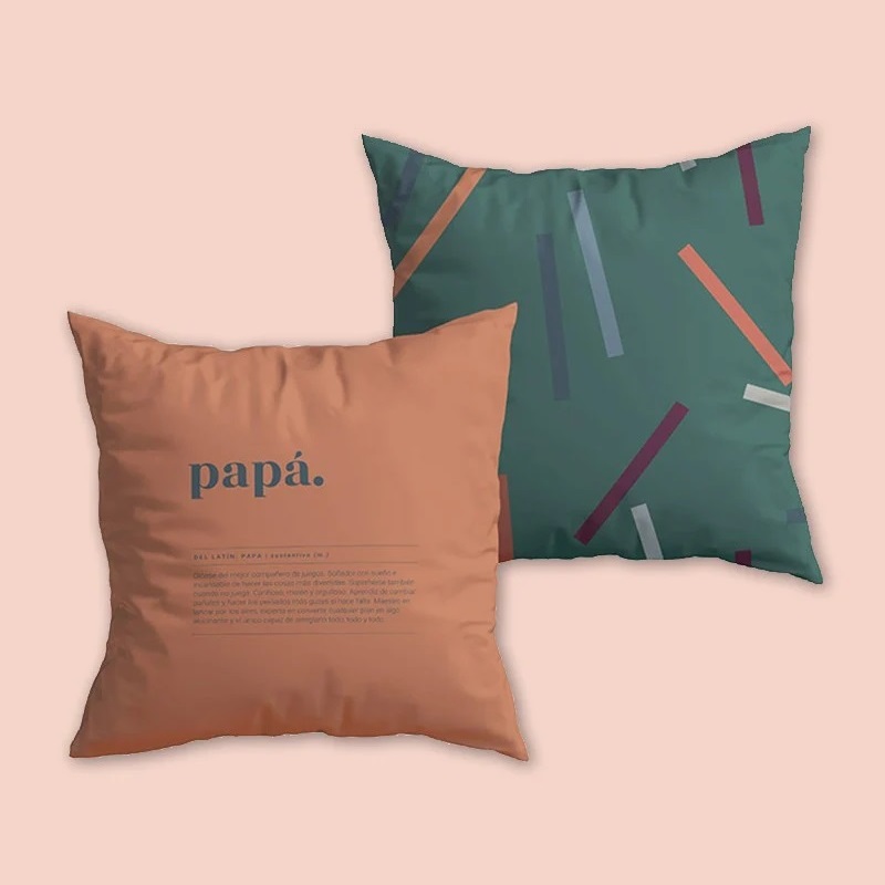 Funda Cojín "Papá" extraordinario (teja)