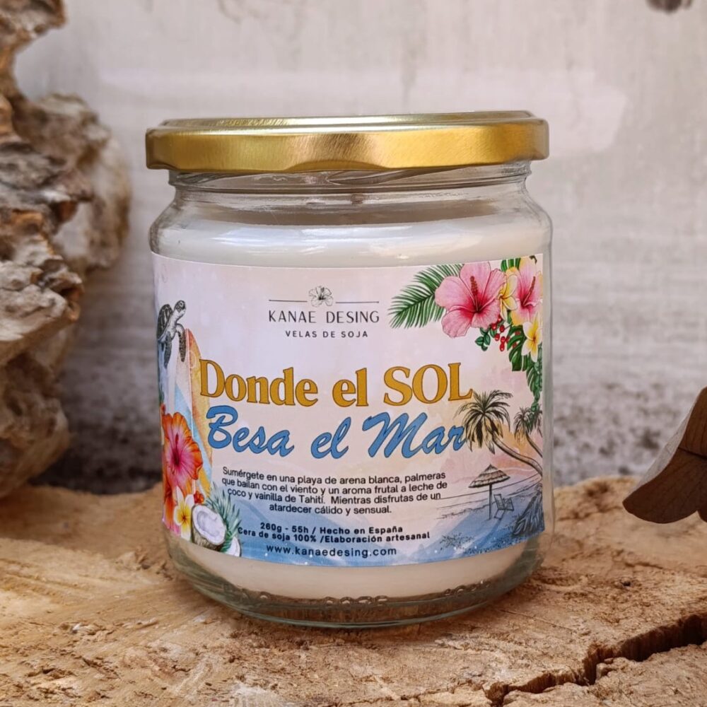 Vela aromática 260g y 150g "Donde el sol besa el mar"
