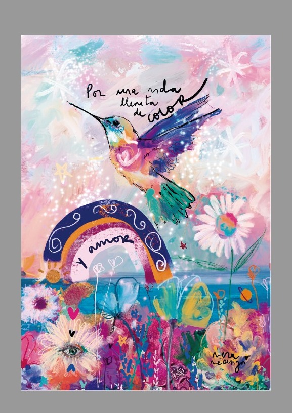 Lámina Por una vida llena de color y amor