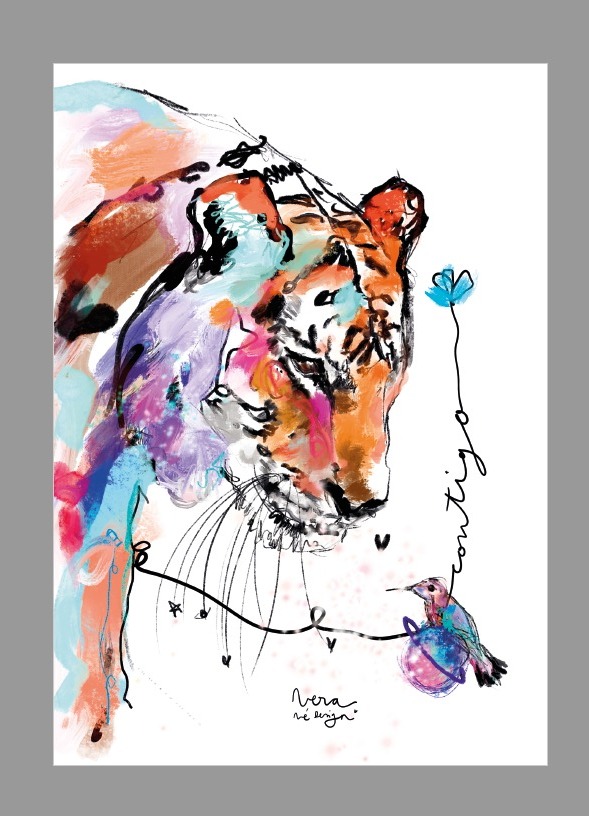 Lámina Contigo (tigre)