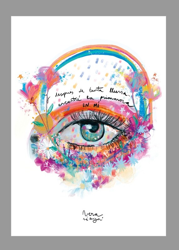 Lámina Y después de tanta lluvia encontré la primavera en mí