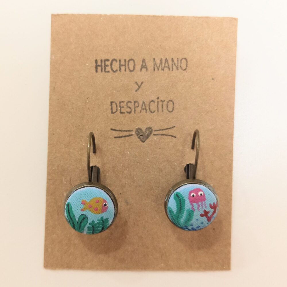 Pendientes Medusa (celeste)