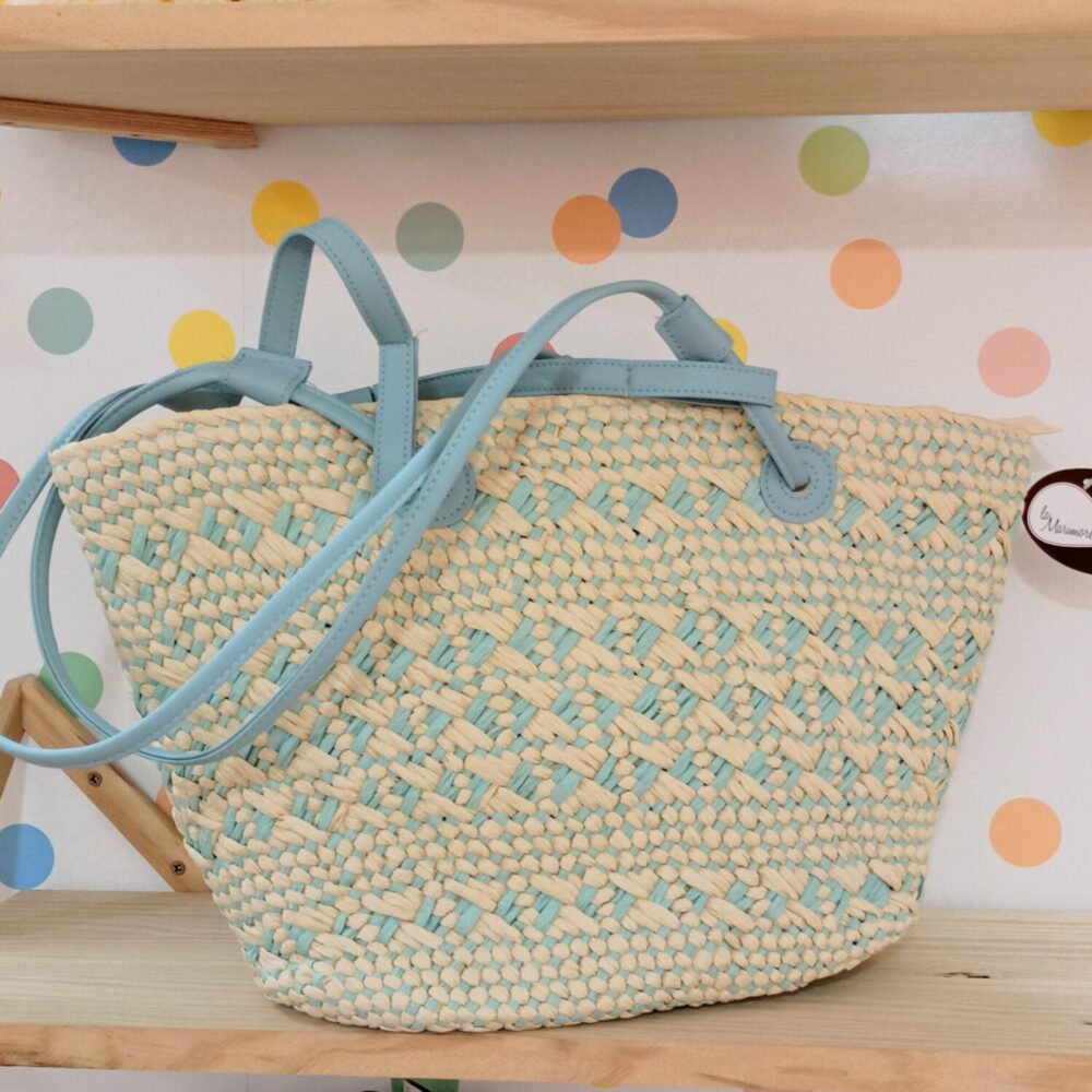 Bolso capazo (celeste)