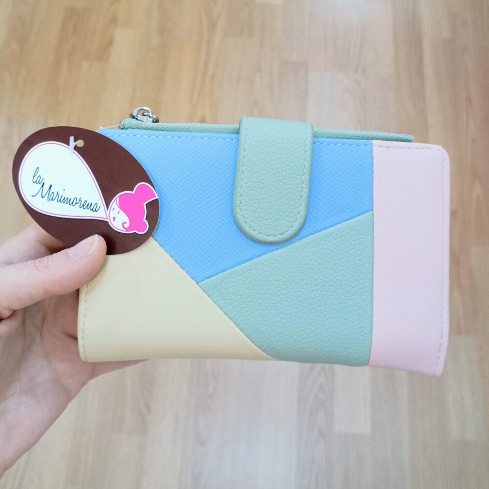 Cartera mediana zaz (menta y turquesa)