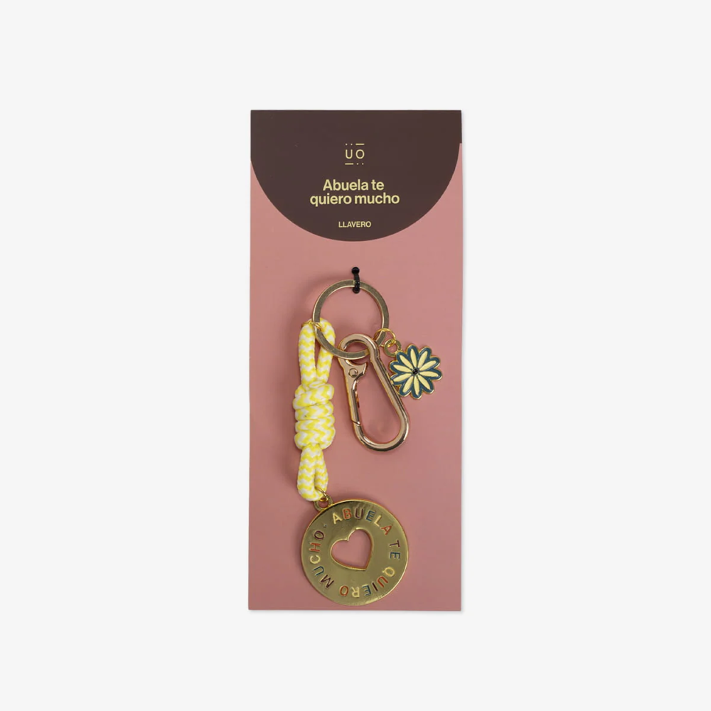 Llavero metálico "Te quiero mucho abuela"