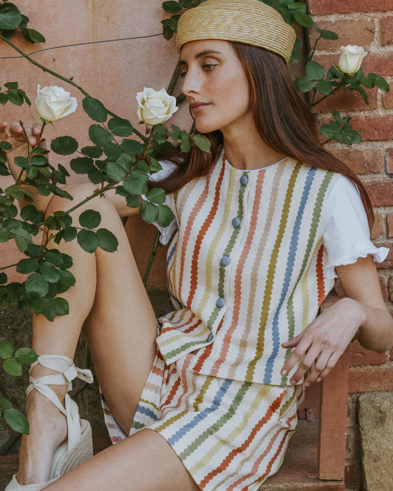 Alternative view of Short Vega rayas de colores