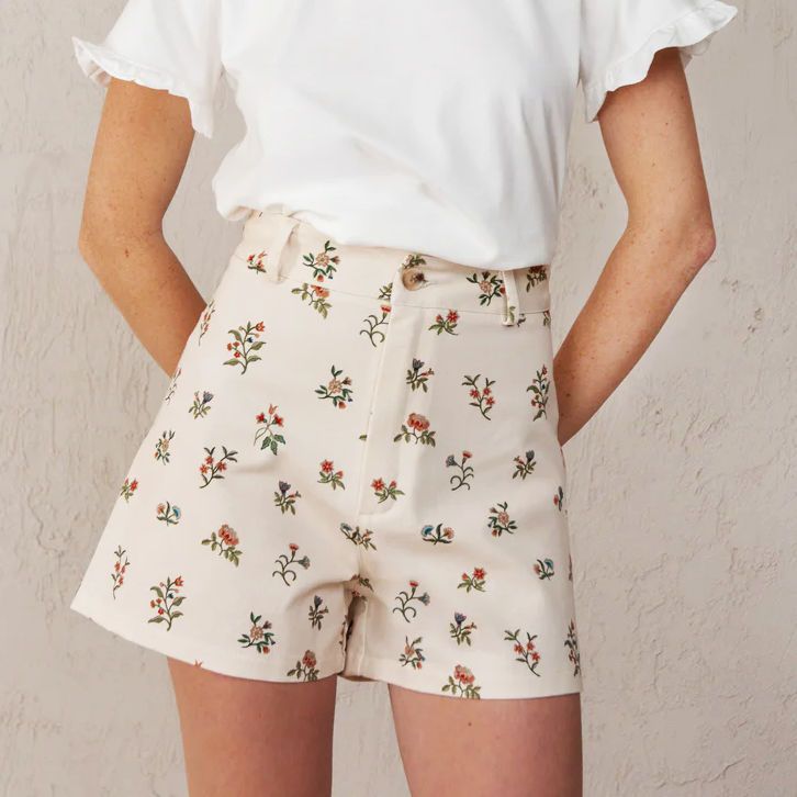 Short Gala flores silvestres