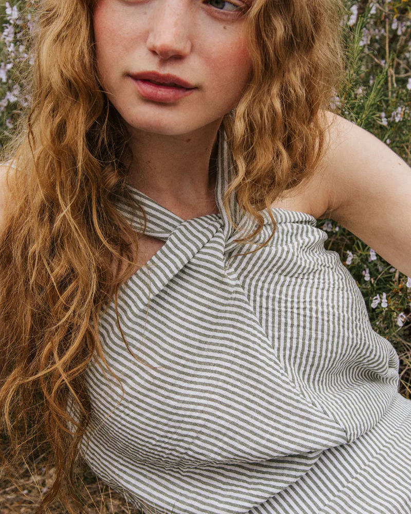 Alternative view of Top Noelia rayas verde