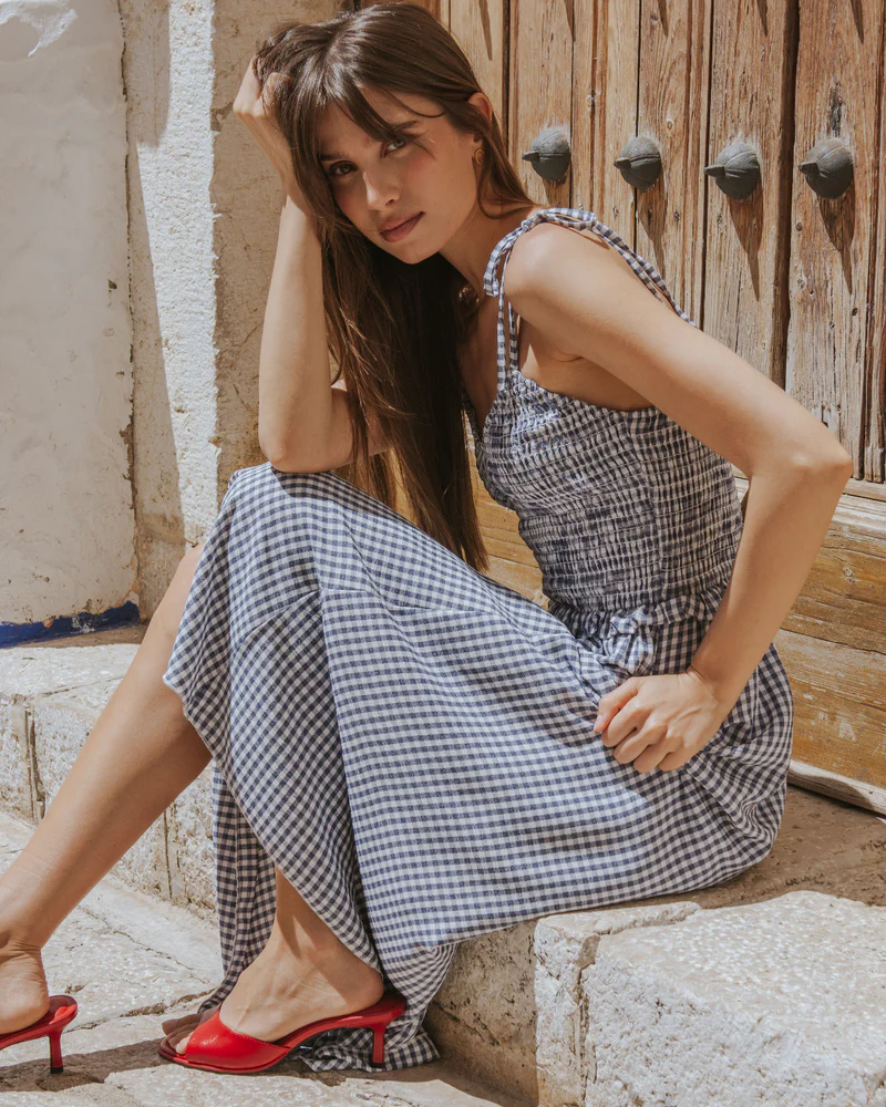 Vestido Alejandra vichy azul