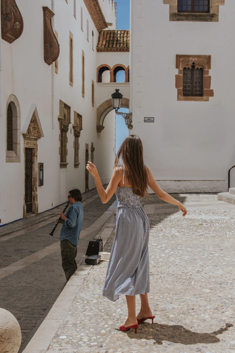 Vestido Alejandra vichy azul - Imagen 11