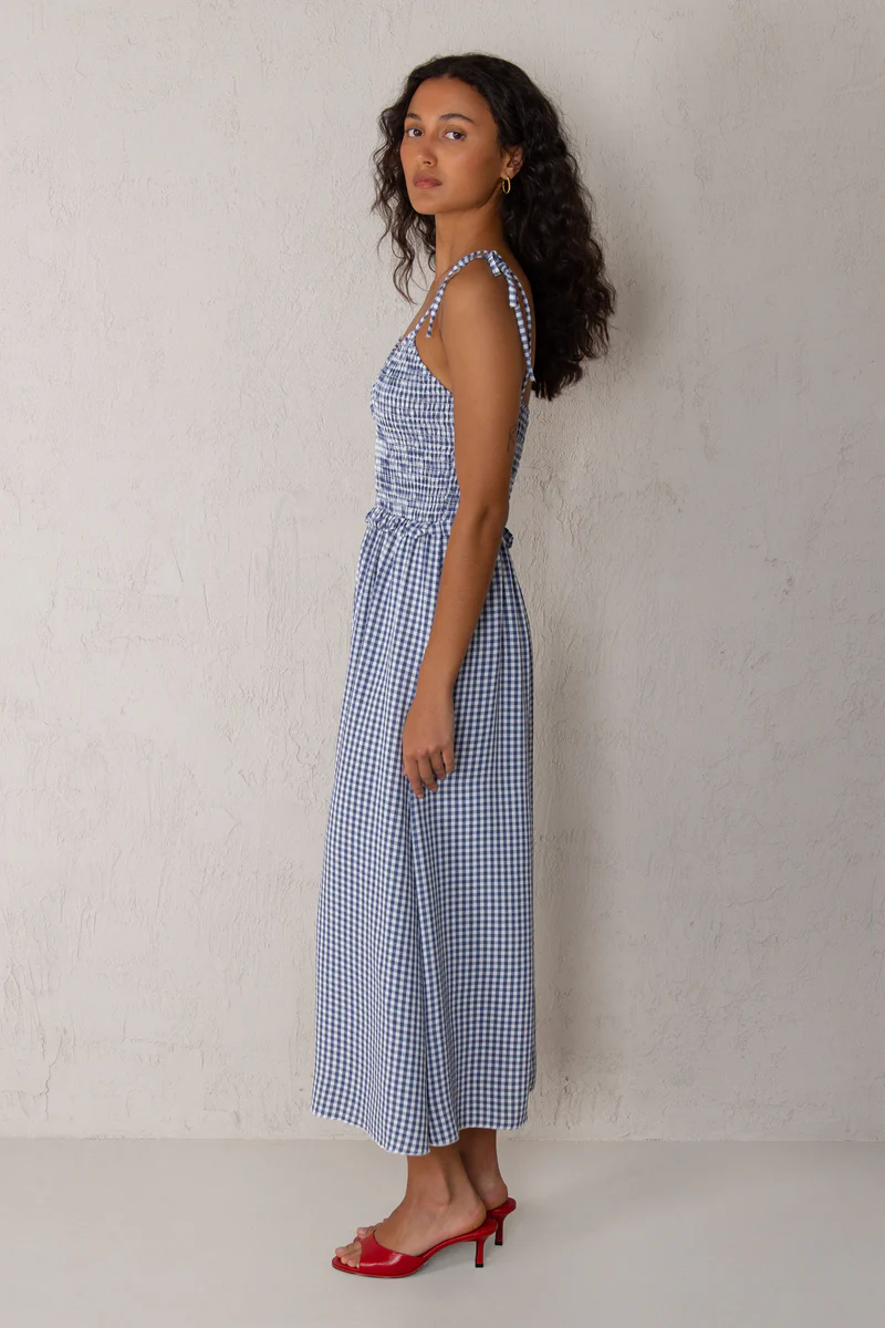Vestido Alejandra vichy azul - Imagen 6
