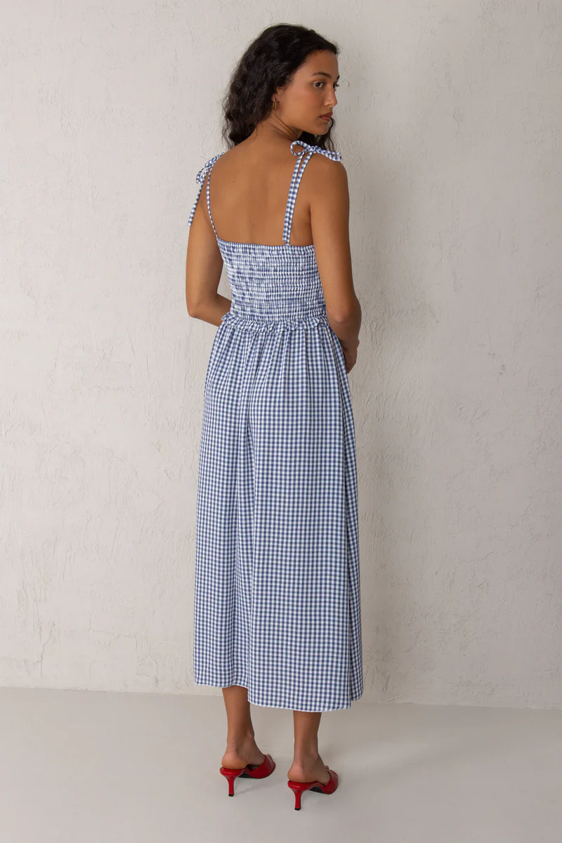Vestido Alejandra vichy azul - Imagen 7