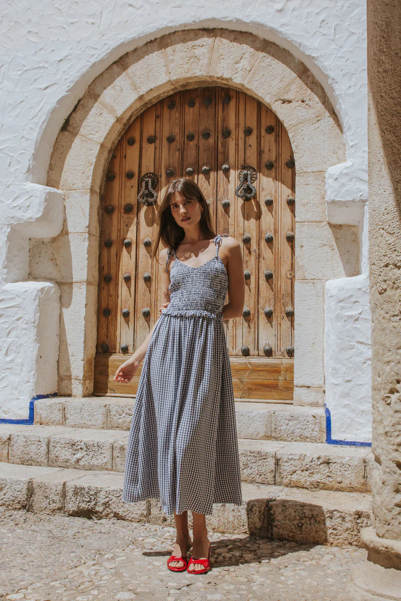 Vestido Alejandra vichy azul - Imagen 9
