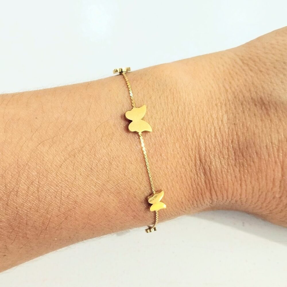 Pulsera mariposas (dorada)