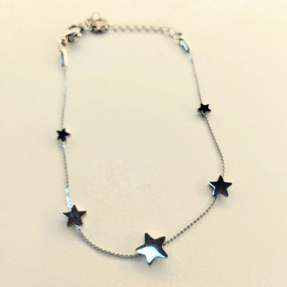 Alternative view of Pulsera estrellitas (plateado)
