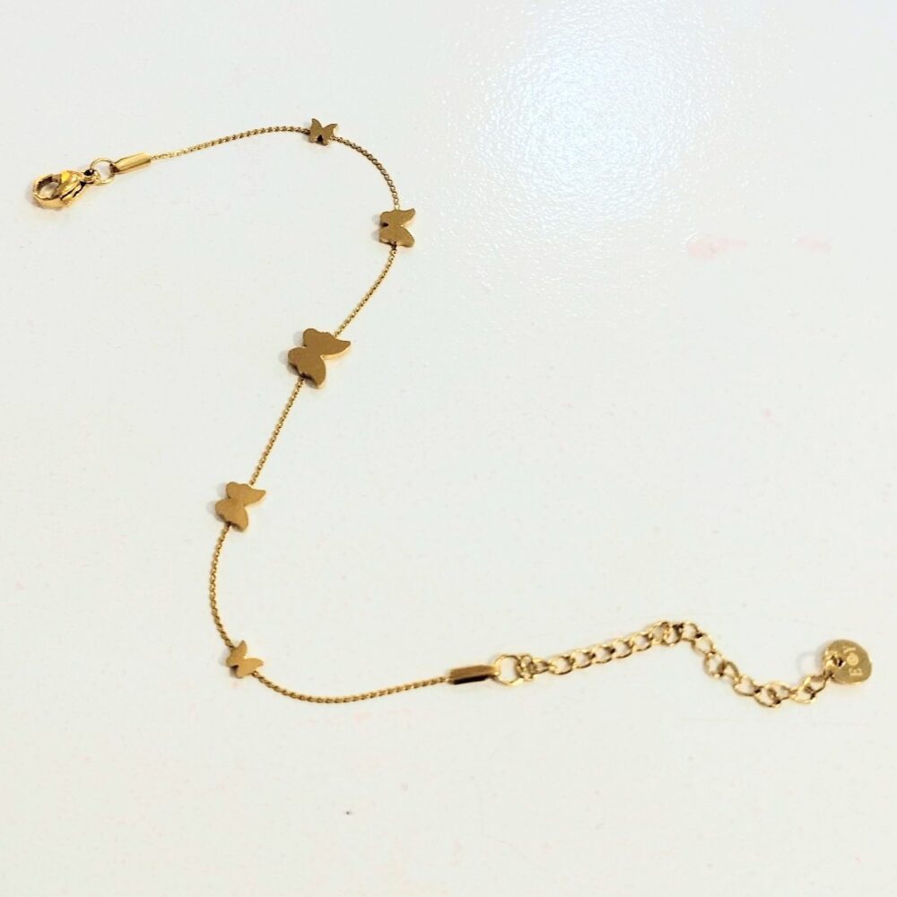 Alternative view of Pulsera mariposas (dorada)