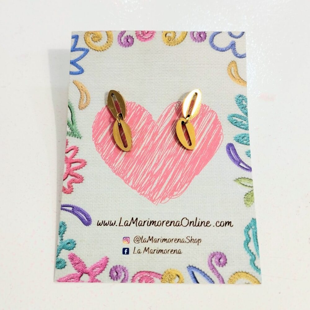 Pendientes alianzas (dorado)