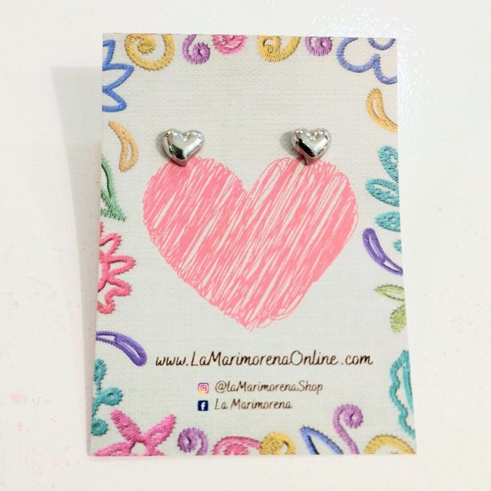 Pendientes corazones (plateado)