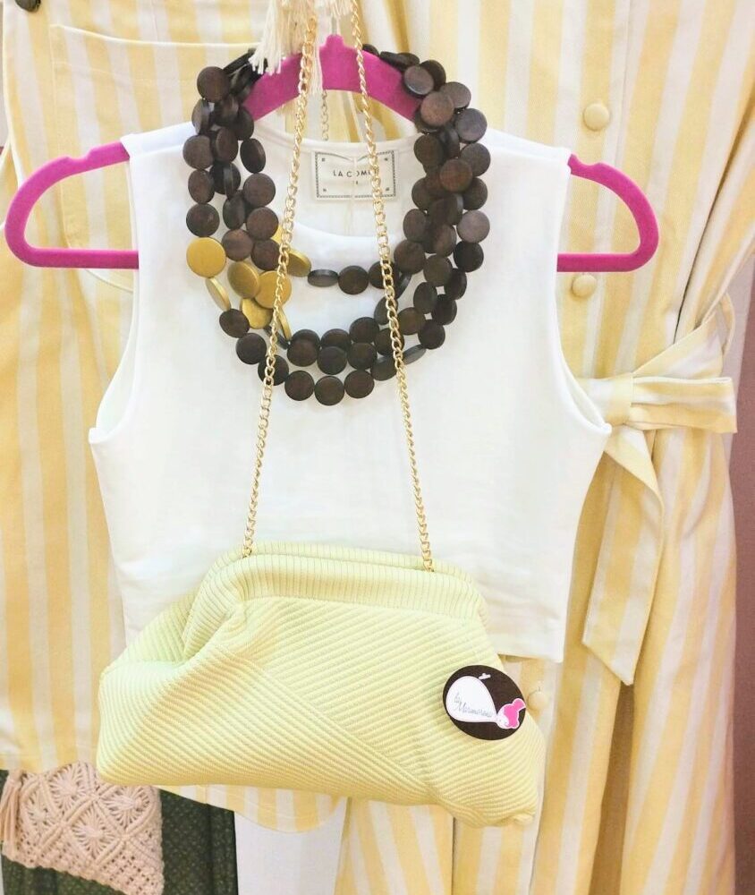 Alternative view of Bolso clutch Formentera amarillo